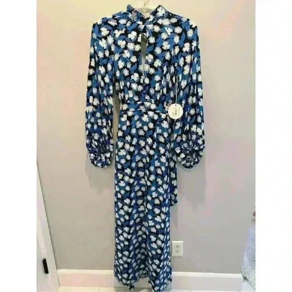 New NWT Staud Danica Maxi Dress White Acid Floral Open Back Size XS Retails $495 - Picture 6 of 7